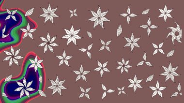 Soyut etnik raster çizim kalıbı. Kabile sanatı boho baskısı, klasik çiçek arkaplanı. Arkaplan dokusu, duvar kağıdı, kahverengi ve nötr renklerde çiçek teması.