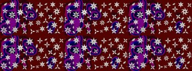 Renkli Bahar Teması eskiz kalıbı. Düz Çiçek Elementleri Tasarımı. Çiçek deseni. Raster çizimi. Güzel kumaş deseni..