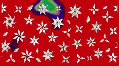 Çiçekli çiçek deseni, suluboya. Küçük çiçekte güzel bir çiçek deseni var. Raster deseni.