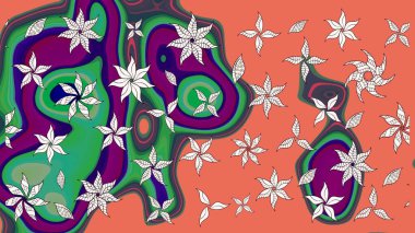 Eskiz modeli etnik tasarım. Çiçekleri, deniz kabukları, mandalaları ve suluboya efektleriyle donanma geçmişi. Yatak çarşafları, ceket, paket tasarımı, kumaş ve moda kavramları için tekstil baskısı.