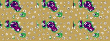 Ev dekoru. Paisley el çizimi elementler. Fantezi çiçekli eskiz deseni, doğal duvar kağıdı, çiçek desenli kıvrımlı illüstrasyon.