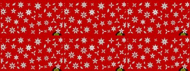 Kırmızı ve nötr çiçekli eskiz deseni, suluboya çiçek deseni, şirin çiçek, duvar kağıdı, kart veya kumaş için fayanslı. Raster - stok.