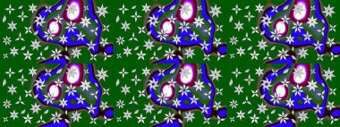 Çocuk stili. Düz Çiçek Elementleri Tasarımı. Çiçekli eskiz arkaplanı. Renkli Bahar Teması çizim şablonu.