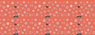 Kabile sanatı boho baskısı, klasik çiçek arkaplanı. Soyut etnik raster çizim kalıbı. Arkaplan dokusu, duvar kağıdı, turuncu ve nötr renklerde çiçek teması.