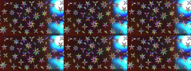 Düz Çiçek Elementleri Tasarımı. Raster illüstrasyonundaki çiçek desenli çizim. Süslü kumaş deseni. Renkli Bahar Teması çizim şablonu.