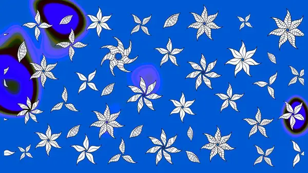 Çiçek deseni. Şatafatlı bahar bahçesi dokusu. Flower eskiz arka planı. Raster illüstrasyonu.