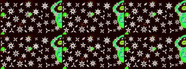 Raster çiçek desenleri çiziyor. Vadinin çiçekleri siyah ve nötr renklerde.