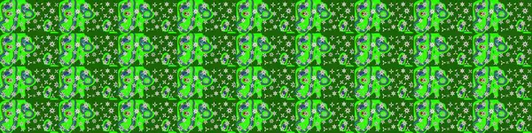 Raster deseni. Yeşil ve nötr renklerde yaz çiçekleri. Raster illüstrasyonu. Küçük çiçekte sevimli çiçek deseni var..