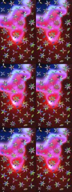 Elle çizilmiş sonbahar çiçeği deseni. Doodle tarzı. Renkli kahverengi ve kırmızı çizim kalıpları. Tekstil ve kapak tasarımı için mükemmel. Kahverengi ve kırmızı renkte çiçekler.