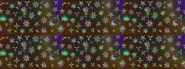 Kahverengi ve gri renkli çiçekler. Çiçekli çizim şekli. Renkli Bahar Teması eskiz kalıbı. Düz Çiçek Elementleri Tasarımı.