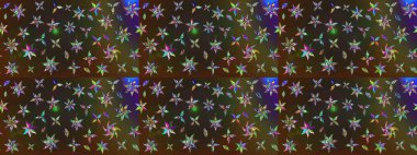 Sevimli küçük çiçek desenle. Raster resim. Çiçek desenli çiçek ve yaprakları ile.