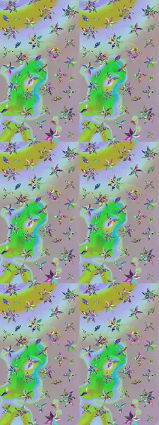 Modern çiçek arkaplanı. Rengarenk çiçekleri ve yaprakları tarafsız ve yeşil renklerde olan harika bir çiçek deseni. Halk tarzı. Moda baskıları için zarif bir şablon.