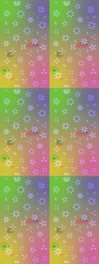 Raster illüstrasyonu. Raster çiçekleri klasik tarzda çizilmiş. Tarafsız ve yeşil renklerde bahar çiçekleri. Çiçekli yumuşak çizim deseni.