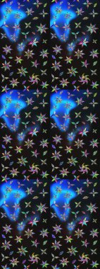 Renkli Bahar Teması eskiz kalıbı. Güzel kumaş deseni. Düz Çiçek Elementleri Tasarımı. Raster illüstrasyonu. Asya tekstil tarzında. Çiçek desenini çiz.