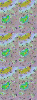 Beautiful watercolor Bouquet of summer flowers sketch pattern. Nice fabric pattern.