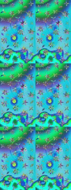 Çiçek deseni duvar kağıdı, desen dolguları ve web sayfası arka planı için kullanılabilir. Şekil verilmiş çiçeklerle eskiz deseni. Süslü zentangle çizim dokusu, soyut çiçeklerle süslenmiş..