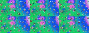 Çiçekli eskiz arkaplanı. Düz Çiçek Elementleri Tasarımı. Çocuk stili. Renkli Bahar Teması çizim şablonu.