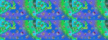 Çocuk stili. Düz Çiçek Elementleri Tasarımı. Renkli Bahar Teması eskiz kalıbı. Çiçekli çizim raster arkaplanı.