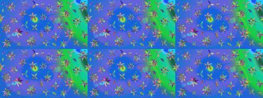 Botanik çizim kalıbı. Organik elementler. Raster deseni. Suluboya etkisi.