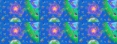 Küçük renkli çiçekler. Çiçekli bahar çiçekleri. Motley illüstrasyonu. Moda baskıları için zarif bir şablon. Küçük çiçekte şirin desenler.