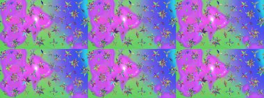 Tekstil veya kitap kapakları, imalat, duvar kağıtları, baskı, hediye paketi ve yapıştırma kitabı için çiçek eskizi geçmişi. Küçük çaplı çiçeklerdeki basit şirin desenler. Raster illüstrasyonu.