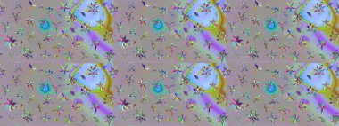 Tropik çiçek desenleri. Gri ve nötr renkte çiçekler. Raster illüstrasyonu.