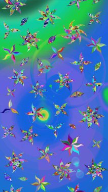 Tony 'nin kumaş kalıbını çiz. Modaya uygun kumaş deseni. Raster illüstrasyonu. Küçük çiçekte sevimli çiçek deseni var..