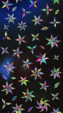 Düz Çiçek Elementleri Tasarımı. Gri ve mavi renkte çiçekler. Renkli Bahar Teması eskiz kalıbı. Güzel çiçek deseni..