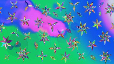 Tony 'nin kumaş kalıbını çiz. Modaya uygun kumaş deseni. Raster illüstrasyonu. Küçük çiçekte sevimli çiçek deseni var..