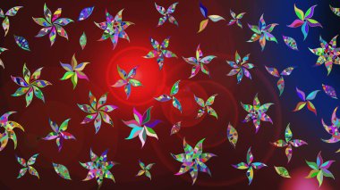 Kahverengi ve kırmızı renklerde. Raster illüstrasyonu. Çiçek buketleriyle klasik tarzda eskiz deseni.