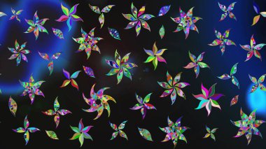 Güzel kumaş deseni. Doodle çiçekler ve dalları, otlar ve çiçekler. Raster Illustration. El çizilmiş.