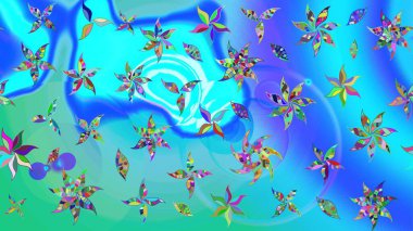 Tatil havası. Nazik romantik baskı. Bahar mevsimi. Raster güzel bir çiçek deseni çiziyor..