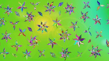 El çizimi Raster çizimi. Parlak elementlerin. Çizim çiçek deseni duvar kağıdı, web sitesi arkaplanı, paket kağıdı, davetiye, broşür, pankart veya web sitesi için kullanılabilir.