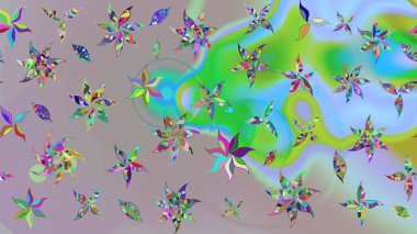 Millefleur 'lar. Tekstil, kumaş, kapaklar, duvar kağıtları, baskı, naylon, koleksiyon defteri, örgü, dekupaj için güzel bir eskiz. Küçük, nötr ve mavi renkte güzel bir besin torbası deseni, çiçekler..