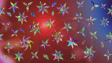 Çiçekli eskiz arkaplanı. Düz Çiçek Elementleri Tasarımı. Çocuk stili. Renkli Bahar Teması çizim şablonu.