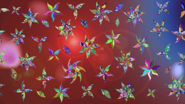 Gömlek baskısı için çiçek boyası. Çiçek desenli eskiz. Kahverengi ve kırmızı renkte çiçekler.