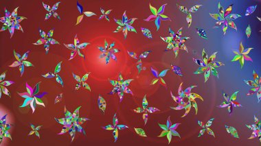 Çiçekler suluboya tarzında kahverengi ve kırmızı renklerde. Kahverengi ve kırmızı renkte çiçekler olan çiçek deseni çiz.