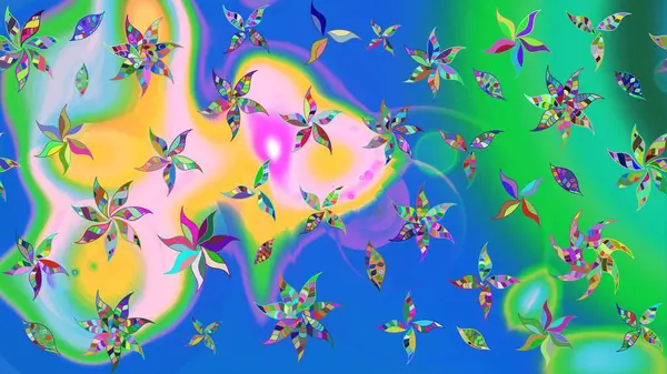 Moda arka planında parlak buketler. Raster illüstrasyonu. Eski usul küçük çiçekli şirin bir eskiz deseni. Kumaş, duvar kâğıdı ve kağıda yazdırmak için gelişen arkaplan.