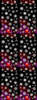 Doodle tarzı. Renkli siyah ve nötr çizim kalıbı. Elle çizilmiş sonbahar çiçeği deseni. Tekstil ve kapak tasarımı için mükemmel. Siyah ve nötr renkte çiçekler.