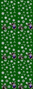 Eskiz arkaplan modeli. Çiçekler yeşil ve nötr. Suluboya, elle çizilmiş. Raster stoku.