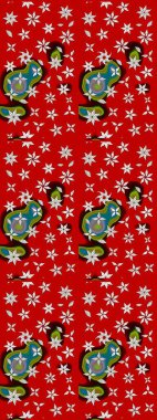 Çiçekler suluboya eskiz deseni. Raster Stili kumaş deseni.