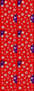 Tekrar eden çiçek arkaplanı, zarif kırmızı ve nötr çiçek duvar kağıdı. Kırmızı ve nötr renkler üzerine çiçek desenli çizimler, el yapımı papatyalar, papatyalar..