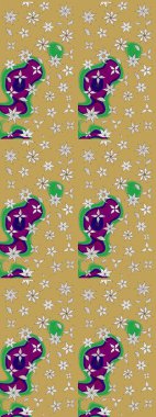 Davetiye ve kartpostal tasarımı için dekoratif çiçek unsurları. Yapraklı çizim şekli. Şirin, zarif çiçekler Raster illüstrasyonu. Poster ya da kapak için arka plan. Tekstil için figür.