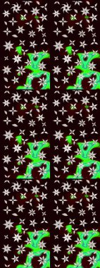 Siyah ve kahverengi renkte çiçekler olan bir çiçek deseni çiz. Suluboya tarzında siyah ve kahverengi renkte çiçekler.