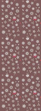 Çiçek desenli eskiz. Düz Çiçek Elementleri Tasarım Raster illüstrasyonu. Renkli Bahar Teması eskiz kalıbı. Kahverengi ve nötr renkte çiçekler.