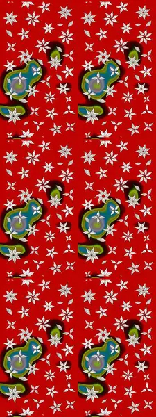 Çiçekler suluboya eskiz deseni. Raster Stili kumaş deseni.