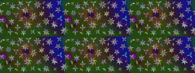 Raster illüstrasyonu. Güzel kumaş deseni. Bahar çiçekli güzel bir çiçek deseni..