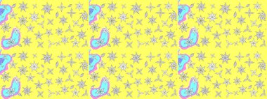 Modaya uygun kumaş deseni. Tony 'nin kumaş kalıbını çiz. Küçük çiçekteki sevimli çiçek deseni. Raster illüstrasyonu.