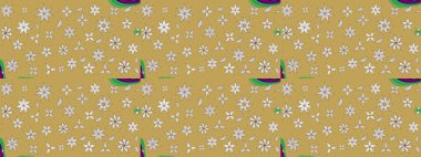 Renkli Yaz Temalı eskiz kalıbı. Raster illüstrasyonundaki çiçek desenli çizim. Sarı ve nötr renklerde çiçekler. Düz Çiçek Elementleri Tasarımı.