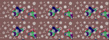 Tony 'nin kumaş kalıbını çiz. Modaya uygun kumaş deseni. Küçük çiçekteki sevimli çiçek deseni. Raster illüstrasyonu.